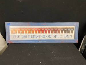 lot 126 image: Sam Adams Beer Color Spectrum, framed print