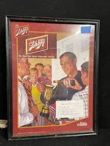 lot 122 image: Schlitz Beer golf poster, Best Round Ive Had All Day