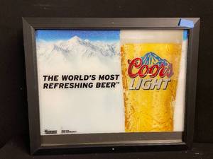 lot 133 image: Coors Light Worlds Most Refreshing Beer mirror