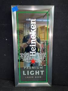 lot 140 image: Heineken Premium Light Lager mirror