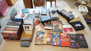 lot 32 image: Lot of DVDs, Cassettes, VHSs, CDs
