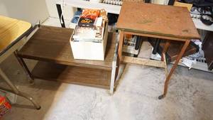 lot 131 image: Small Table, Cart and Misc. Items