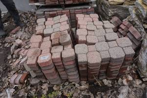 1 Large Lot -  Reclaimed Anchor Pavers RedCharcoal Blend
