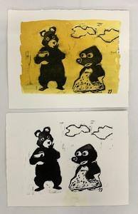lot 21 image: Three Signed Block Prints by Jack Zipes