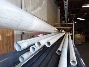 Large Lot of Assorted PCV Sch40 Pipe 1, 1-14 & 6