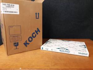 Lot of (12) KOCH 18 x 24 x 2 MERV 8 Air Filters