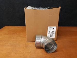 Box of (12) Galvanized Air Duct 5 90° Elbows