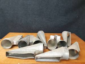 Lot of (10) 6 Round Transition Galvanized Duct Fittings