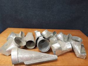 Lot of (10) 6 Galvanized Round Duct Fittings