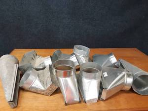 Lot of (10) 6 Galvanized Round Duct Fittings