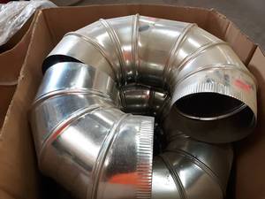 Lot of (11) 9 26 Gauge Galvanized 90° Duct Elbows