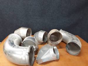 Lot of (7) 8 Galvanized Round Duct Fittings