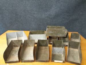 Lot of (11) Steel Parts Bins 11 x 12 x 5 & 12 x 5-12 x 5
