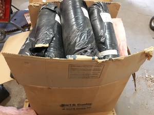 Large Box of about (16) Hart & Cooley 10 x 5 Duct Insulation Sleeves