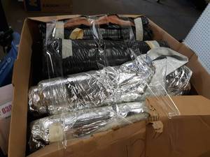 Box lot of (8) Rolls of 12 Insulated Duct Sleeves