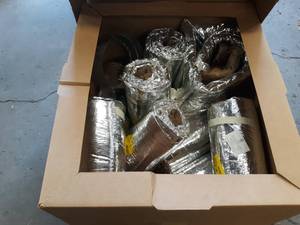 Case of (7) 8 x 60 Insulated Duct Sleeves - Silver Faced