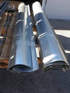 Lot of (10) 4 x 48 Galvanized 24 Gauge Turning Vanes