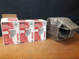 Lot of (3) Dryer Vent Seals and (3) Aluminum Roof Vents