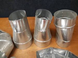 lot 1794 image: Lot of (7) Assorted 5 Oval Duct Fittings