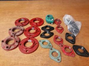 lot 1635 image: Large Lot of Cast  Steel Threaded Pipe Flanges - 2 NPT, 1-12 NPT & 1-14 NPT