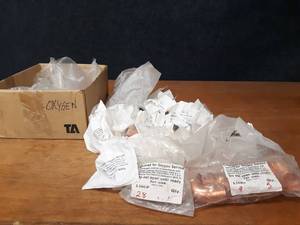 lot 1682 image: Large Lot of 40 Copper Pipe Fittings Cleaned for Oxygen Service