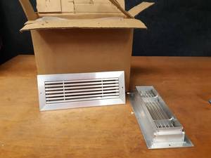 lot 1704 image: Case of (6) Aluminum Vent Covers - Fits Duct 12 x 4