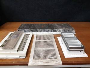 lot 1713 image: Lot of (8) Duct Grates 30x10, 14x8, 18x8, 12x6 and More