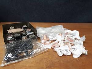 lot 1717 image: Lot of (30) NIBCO Copper Fittings (Cleaned for Oxygen Use) and Bin of Transformers
