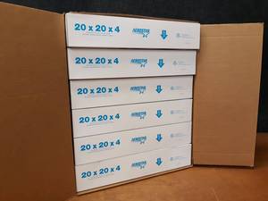 lot 1726 image: Lot of (6) MERV 8 Air Filters 20x20x4
