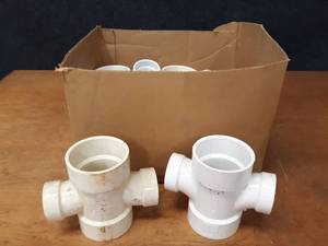 lot 1761 image: Lot of (8) 3 x  2 Double Sanitary Tees