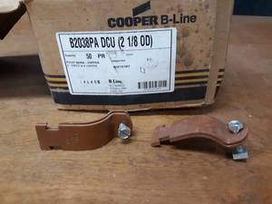 lot 1819 image: Lot of (75) 2 Copper Pipe Strut Clamps