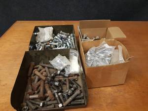 lot 1838 image: Large Lot of Bolts and Hardware - Bolts seem to be mostly 58 & 34