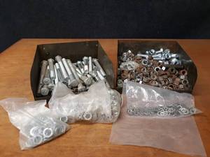 lot 1841 image: Large Lot of Bolts and Nuts - Long Bolts are 34 from 6 to 8 Long, Nuts are Mostly 58