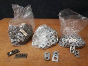 lot 1851 image: Large Lot of Threaded Rod Eyelets and Wall Plates 38 & 12