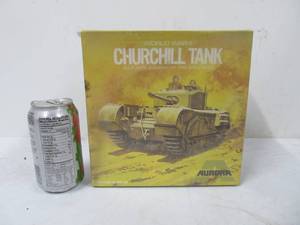 lot 124 image: Vintage Aurora WW2 British Churchill Tank