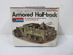 lot 132 image: Vintage Monogram Armor Series Armored Half-Track