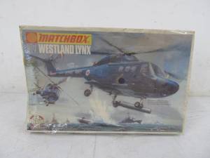 lot 249 image: Vintage Matchbox Westland Lynx Royal Navy Helicopter