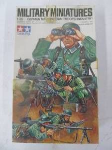 lot 295 image: Vintage Tamiya Double Pack German Machine Gun Troops & Panzerspahwagen