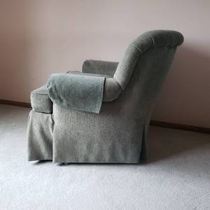 lot 86 image: Celanese Green Cabin Armchairs