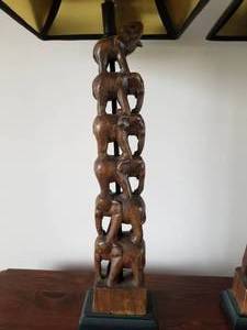 lot 67 image: Stacked Elephants Table Lamps