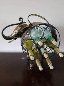 lot 69 image: Dazzling South Asian Elephant Wine Rack