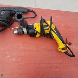 lot 176 image: Get to Work Corded Drill Bundle  Dewalt & Craftsman