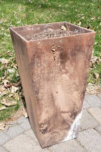 lot 36 image: Stylish Modern Tall Clay Planters