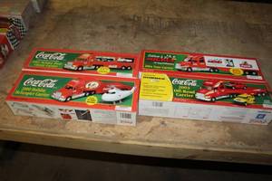 lot 47 image: Lot of (4) Coca-Cola Limited Edition Collectibles 2000, 2001, 2003, 2004   (in original boxes)