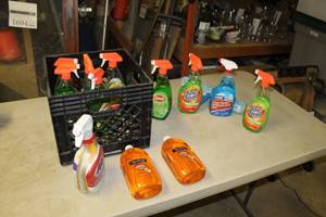 lot 86 image: Cleaning Supplies    with Spic and Span, Glass Cleaner, Spa Soap Liquid Soap Refills 32oz, Formula 49, Comet