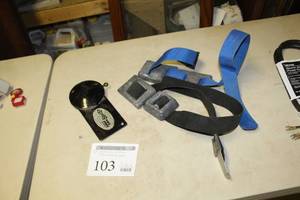 lot 103 image: Lot of (2) Weighted Diving Belts    with Down Rigger Weight