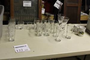 lot 122 image: Lot of (Approximately 20) Glasses and Mugs