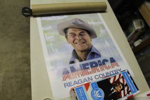 lot 156 image: Ronald Reagon Memorabilia    with Posters, Action Figure, Pictures, Literature