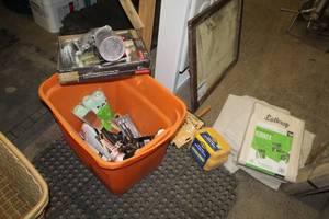 lot 205 image: Painting Supplies    with Canvas Runners, Roller Naps, Sponges, 6 Block, All-in-One Paint Sets, Misc. Painting Supplies