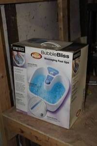 lot 215 image: Homedics Bubble Bliss with Heat Massaging Foot Spa   (in box)